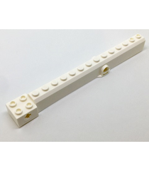 LEGO - Kraanarm buitenzijde, breed met pen-gat in het midden - White | N - Thumbnail