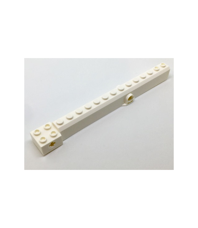 LEGO - Kraanarm buitenzijde, breed met pen-gat in het midden - White | N