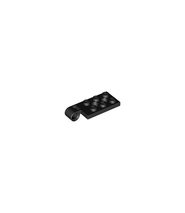LEGO - Scharnierplaat 2 x 4 met pen-gat en 2 gaten – bovenzijde - Black | N