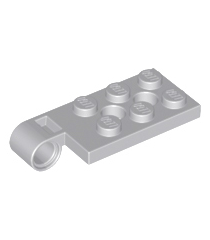 LEGO - Scharnierplaat 2 x 4 met pen-gat en 2 gaten – bovenzijde - Light Bluish Gray | N - Thumbnail
