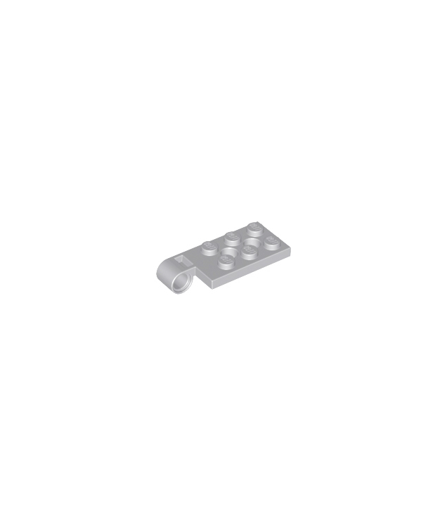 LEGO - Scharnierplaat 2 x 4 met pen-gat en 2 gaten – bovenzijde - Light Bluish Gray | N