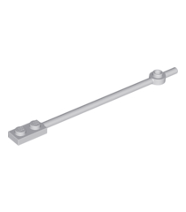LEGO - Staaf 12L met 1 x 2 plaatuiteinde met massieve noppen en 1 x 1 ronde plaat aan andere kant - Light Bluish Gray | N - Thumbnail