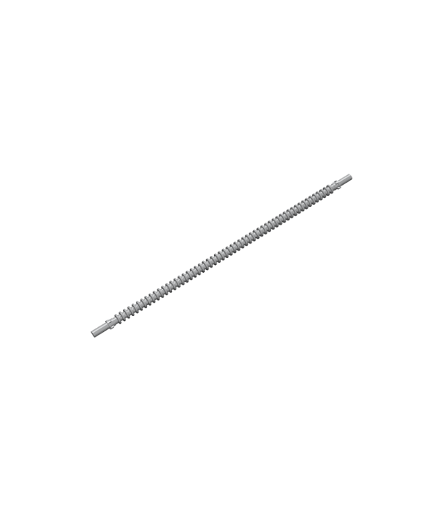 LEGO - Slang, flexibel geribbeld met 8 mm uiteinden 19L / 15,2 cm - Flat Silver | N