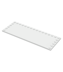 LEGO - Tegel, gemodificeerd 6 x 16 met noppen aan randen - White | N - Thumbnail