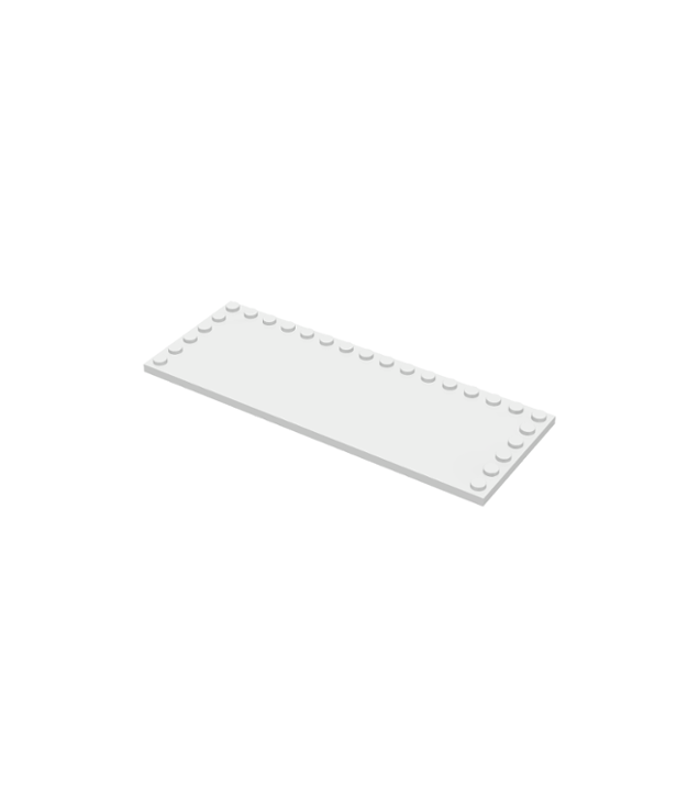 LEGO - Tegel, gemodificeerd 6 x 16 met noppen aan randen - White | N