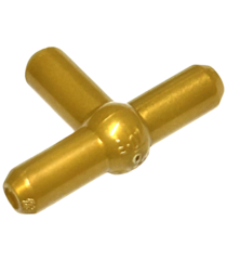 LEGO - Pneumatisch T-stuk tweede versie (T-staaf met kogel in het midden) - Pearl Gold | N - Thumbnail