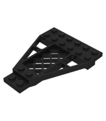 LEGO - Wig, plaat 8 x 6 x 2/3 met rooster - Black | N - Thumbnail