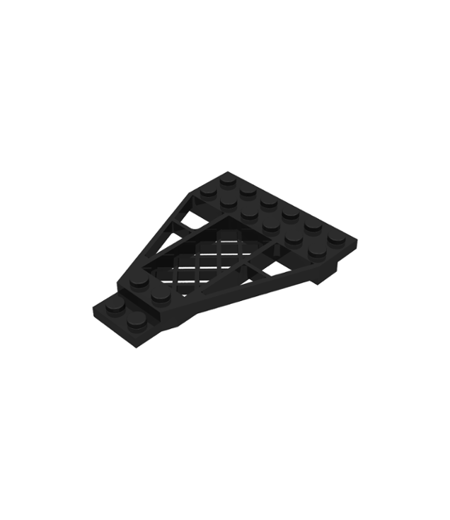 LEGO - Wig, plaat 8 x 6 x 2/3 met rooster - Black | N