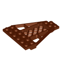 LEGO - Wig, plaat 8 x 6 x 2/3 met rooster - Reddish Brown | N - Thumbnail