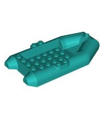 LEGO - Boot, rubberen vlot 12 x 6 x 2 - Dark Turquoise | N - Thumbnail