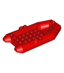 LEGO - Boot, rubberen vlot 12 x 6 x 2 - Red | N - Thumbnail