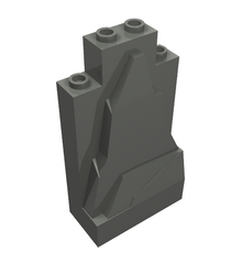 LEGO - Rots­paneel 2 x 4 x 6 - Dark Bluish Gray | N - Thumbnail