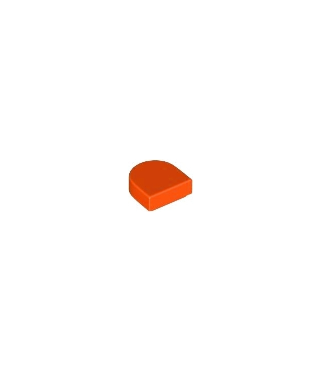 LEGO - Tegel, rond 1 x 1 halve cirkel verlengd - Reddish Orange | N