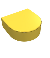 LEGO - Tegel, rond 1 x 1 halve cirkel verlengd - Yellow | N - Thumbnail