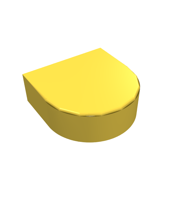 LEGO - Tegel, rond 1 x 1 halve cirkel verlengd - Yellow | N