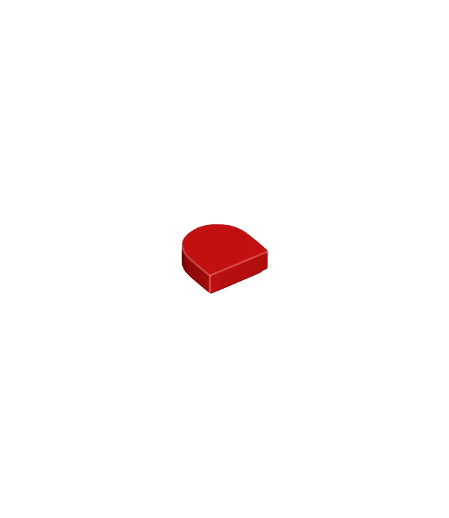 LEGO - Tegel, rond 1 x 1 halve cirkel verlengd - Red | N
