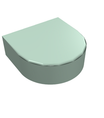 LEGO - Tegel, rond 1 x 1 halve cirkel verlengd - Sand Green | N - Thumbnail