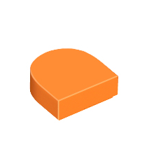 LEGO - Tegel, rond 1 x 1 halve cirkel verlengd - Orange | N - Thumbnail
