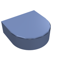 LEGO - Tegel, rond 1 x 1 halve cirkel verlengd - Sand Blue | N - Thumbnail
