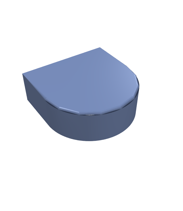 LEGO - Tegel, rond 1 x 1 halve cirkel verlengd - Sand Blue | N