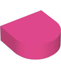 LEGO - Tegel, rond 1 x 1 halve cirkel verlengd - Dark Pink | N - Thumbnail