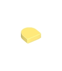 LEGO - Tegel, rond 1 x 1 halve cirkel verlengd - Bright Light Yellow | N - Thumbnail