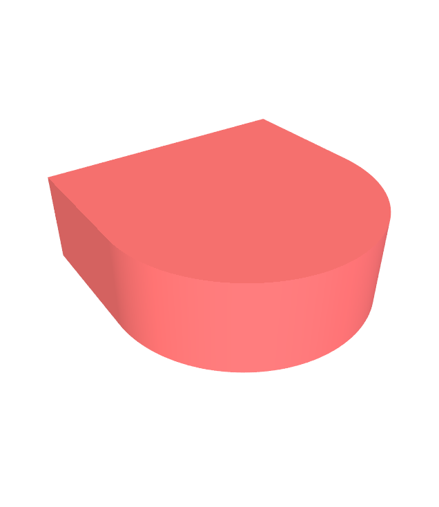 LEGO - Tegel, rond 1 x 1 halve cirkel verlengd - Coral | N