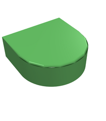 LEGO - Tegel, rond 1 x 1 halve cirkel verlengd - Bright Green | N - Thumbnail