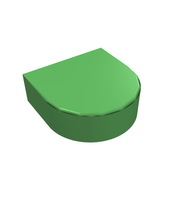LEGO - Tegel, rond 1 x 1 halve cirkel verlengd - Bright Green | N
