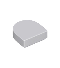 LEGO - Tegel, rond 1 x 1 halve cirkel verlengd - Light Bluish Gray | N - Thumbnail