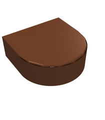 LEGO - Tegel, rond 1 x 1 halve cirkel verlengd - Reddish Brown | N - Thumbnail