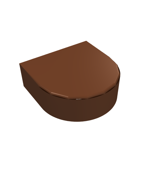 LEGO - Tegel, rond 1 x 1 halve cirkel verlengd - Reddish Brown | N
