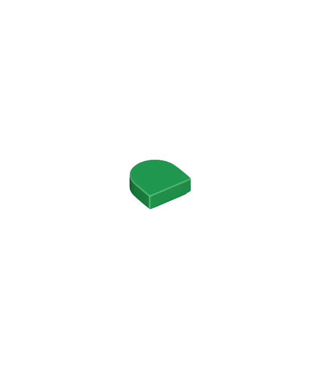 LEGO - Tegel, rond 1 x 1 halve cirkel verlengd - Green | N