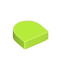 LEGO - Tegel, rond 1 x 1 halve cirkel verlengd - Lime | N - Thumbnail