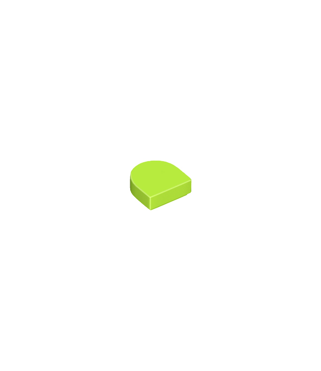 LEGO - Tegel, rond 1 x 1 halve cirkel verlengd - Lime | N