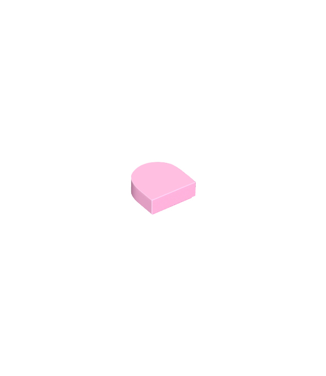 LEGO - Tegel, rond 1 x 1 halve cirkel verlengd - Bright Pink | N