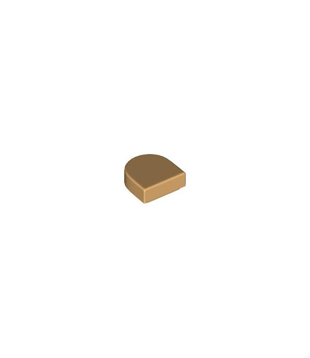 LEGO - Tegel, rond 1 x 1 halve cirkel verlengd - Medium Tan | N