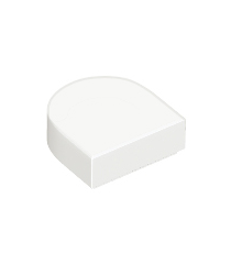 LEGO - Tegel, rond 1 x 1 halve cirkel verlengd - White | N - Thumbnail