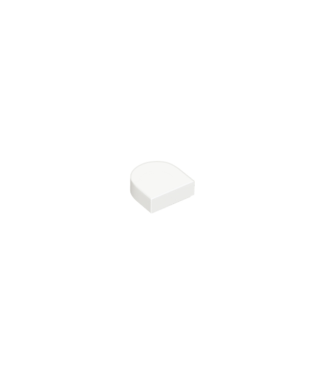 LEGO - Tegel, rond 1 x 1 halve cirkel verlengd - White | N