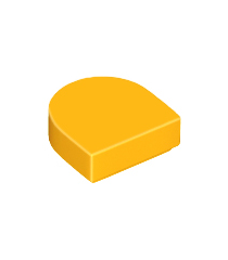 LEGO - Tegel, rond 1 x 1 halve cirkel verlengd - Bright Light Orange | N - Thumbnail