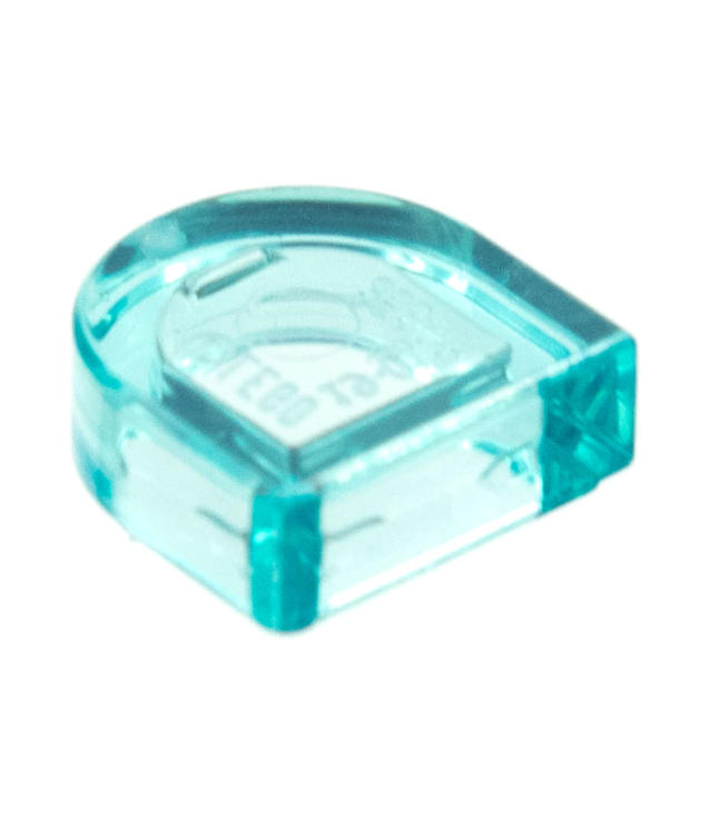 LEGO - Tegel, rond 1 x 1 halve cirkel verlengd - Trans-Light Blue | N