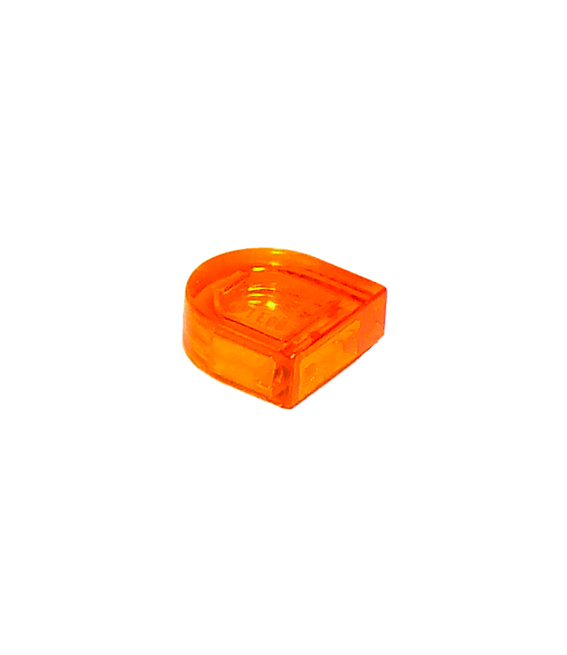 LEGO - Tegel, rond 1 x 1 halve cirkel verlengd - Trans-Orange | N