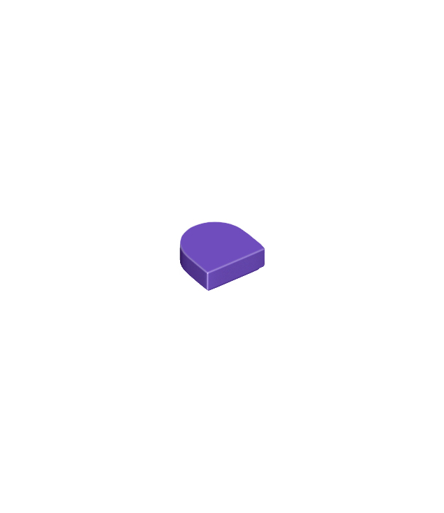 LEGO - Tegel, rond 1 x 1 halve cirkel verlengd - Dark Purple | N