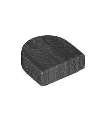 LEGO - Tegel, rond 1 x 1 halve cirkel verlengd - Pearl Dark Gray | N - Thumbnail