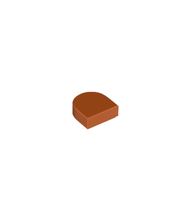 LEGO - Tegel, rond 1 x 1 halve cirkel verlengd - Dark Orange | N
