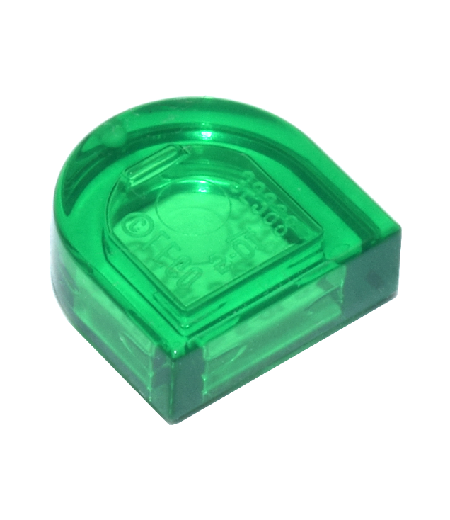 LEGO - Tegel, rond 1 x 1 halve cirkel verlengd - Trans-Green | N