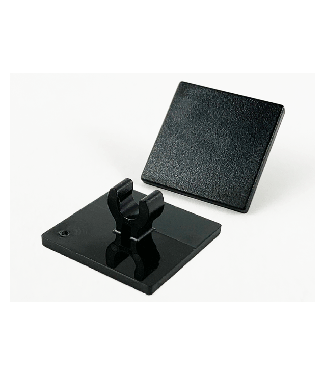 LEGO - Verkeersbord 2 x 2 vierkant met open O-klem - Black | N