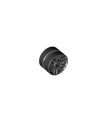 LEGO - Wiel Ø14 x 9,9 mm met middengroef, nep­bouten en 6 dubbele spaken - Black | N - Thumbnail