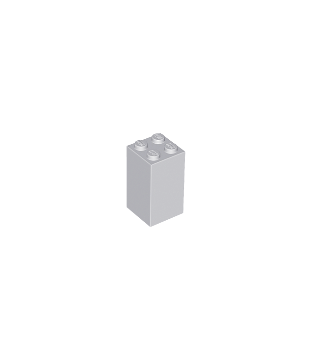 LEGO - Steen 2 x 2 x 3 - Light Bluish Gray | N