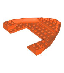 LEGO - Boot, boegsteen 10 x 12 x 1 open - Reddish Orange | N - Thumbnail